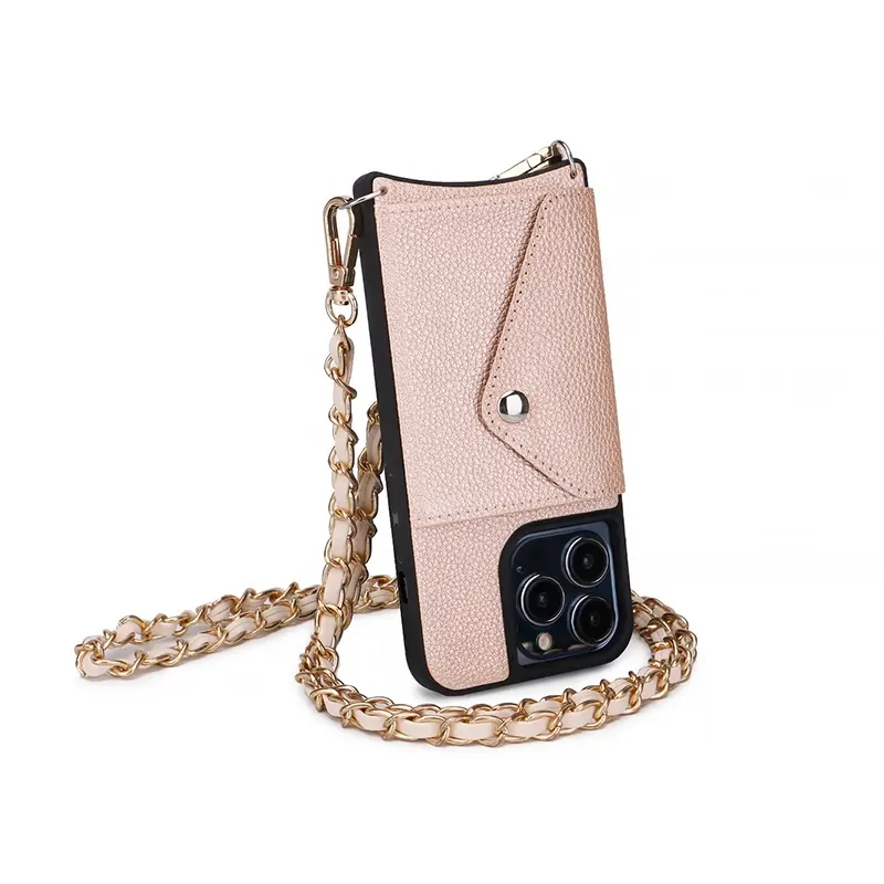 2022 New Design Leather CustomizedPhone Case with Card Holder Crossbody Purse Case Leather Lady Handbag For Phone 12 13 Pro Max