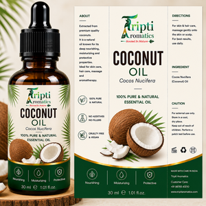 Aceite de Coco Virgen 100% Puro y Natural Prensado en Frío para el Cuidado del Cabello, Rostro, Piel, Masajes Corporales, Cuidado del Cuero Cabelludo y Barba - Product Image 3