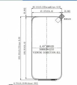 หน้าจอแสดงผล AMOLED ขนาด 4.45 นิ้ว, ความละเอียดสูงพิเศษ 568X1210, ความสว่างสูง, หน้าจอเกมสำหรับใช้งานกลางแจ้งที่ทนต่ออุณหภูมิสูง - Product Image 4