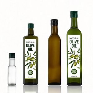 Botella <span class=keywords><strong>de</strong></span> Vidrio Personalizable para Aceite <span class=keywords><strong>de</strong></span> Oliva, Transparente, Verde Ámbar, Vacía, <span class=keywords><strong>de</strong></span> 250 ml, 500 ml, 750 ml, 1 <span class=keywords><strong>L</strong></span>, Botellas Marasca con Tapas Ropp - Product Image 1