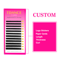 TDANCE Vente en gros Extensions de cils en forme de U, Cils parallèles préfabriqués en forme de U, Marque privée, 0.07, Plateaux d'extensions de cils YY W en forme de U