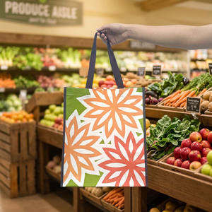 Sac de courses personnalisé en non-tissé pour supermarché avec logo, sac fourre-tout réutilisable, vente en gros, fabricant OEM, usine au Vietnam - Product Image 1
