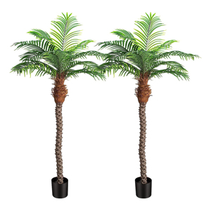 Cocotero Artificial Tropical Extra alto árbol falso 7 pies Faux Phoenix Palmera para Patio interior hogar <span class=keywords><strong>casa</strong></span> piscina decoración costera - Product Image 1