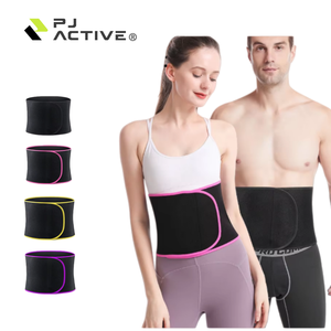 PINJIAN <span class=keywords><strong>Ceinture</strong></span> d'entraînement à la sueur douce Premium Exercice Ab Training Minceur Support en néoprène pour taille-taille Attelle <span class=keywords><strong>de</strong></span> soutien à la taille - Product Image 3