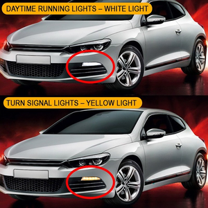 Luz Diurna DRL Blanca con Señal Amarilla para VW Volkswagen Scirocco R Line 2010 2011 <span class=keywords><strong>2012</strong></span> 2013 2014 - Product Image 4