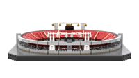 Modèle de blocs de construction 3D personnalisé d'un grand stade, maison miniature, terrain de football, ensembles de blocs de construction