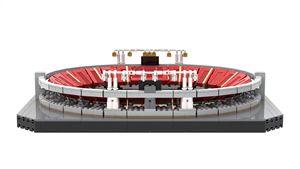 Modèle de blocs de construction <span class=keywords><strong>3D</strong></span> personnalisé d'un grand stade, maison miniature, terrain de football, ensembles de blocs de construction - Product Image 3