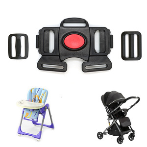 Hebillas para cochecito A230, arneses de plástico ajustables para asiento de seguridad infantil, 26 mm, completamente negros, rojos, primavera 2023 - Product Image 4