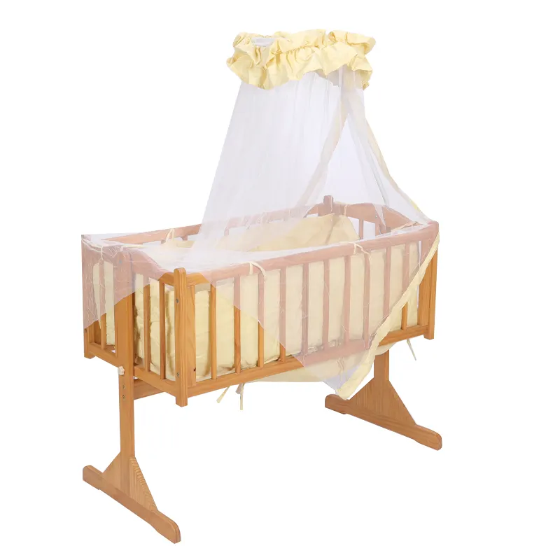 Professional Craftsmanship Multipurpose Baby Cradle Cribs Sets Furniture Baby Cradle In Wooden