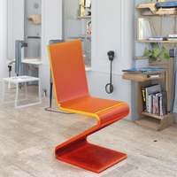 Meubles de chaise en plexiglas transparent acrylique, présentoir résistant et anti-salissures