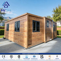 Maison conteneur préfabriquée extensible de 20 pieds ou 40 pieds, conforme aux normes européennes CE RoHS, 2 chambres, villa de luxe en acier, petite maison habitable