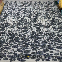 Tissus en dentelle perlée à sequins 100 % coton écologiques du Nigéria en gros – Matériel de dentelle douce pour robes de mariée et sacs de fête