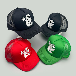 Nuovo Stile Cappellino da Baseball Americano Ricamato con Stella, Protezione Solare, Semplice e alla Moda, in Rete, per Uomo e Donna, con Fiocchi - Product Image 1