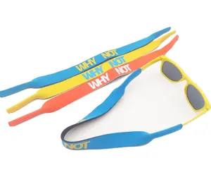 Sports Safety Retainer Einstellbare, individuell bedruckte, schwimmende Neopren-Brillen brillen mit Sonnenbrille riemen