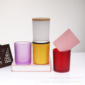 Portacandele <span class=keywords><strong>in</strong></span> <span class=keywords><strong>Vetro</strong></span> Colorato, Barattolo per Candele, Tazza Creativa Fai-da-Te con Coperchio <span class=keywords><strong>in</strong></span> Legno Satinato, Fatto a Mano, Resistente al Calore, per San Valentino, Pasqua, Natale - Product Image 2