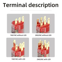 Botón Metálico HBAN de Encendido/Apagado de 22 mm, 220 V, Terminal de Pin, Cabeza Plana, Normalmente Abierto, Momentáneo/Con Retención, IP67, Interruptor de Botón Pulsador de Superficie Grande