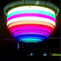 Pantalla LED flexible para interiores X,X, hermoso efecto curvo, video wall LED para renovación de interiores de hoteles