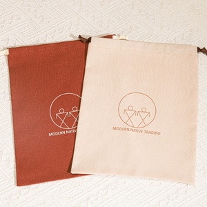 Custom Logo Printed Portable Cotton <strong>Dust</strong> <strong>Bag</strong> for <strong>Handbag</strong> Reusable Double String <strong>Handbag</strong> 100% Linen Cotton Drawstring Pouch <strong>Bag</strong> - Product Image 2
