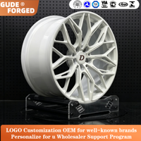 Jantes forgées GUDE EZW Hyper Silver 6061-T6 19-22 pouces 5x112 5x120 5x130 en alliage personnalisé pour BMW M8 Audi RS6 Porsche 911CustomWheel
