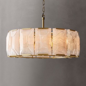 Candelabro de alabastro de tira minimalista de luz colgante Led largo decorativo personalizado para sala de estar restaurante - Product Image 1