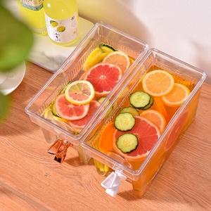 Réfrigérateur en plastique PC épaissi, robinet à glaçons, bouilloire à <span class=keywords><strong>eau</strong></span> froide, design moderne, seau à boisson pour fruits et thé pour la maison - Product Image 4
