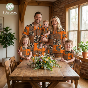 Pijamas Familiares de Bambú Viscosa Transpirable Babylovey, Ropa de Dormir de Diseño Personalizado para <span class=keywords><strong>Padres</strong></span> y Niños Pequeños - Product Image 3