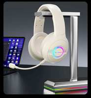Auriculares para Juegos Smailwolf L50 Tri-Modo con Efecto de Luz Espectral, Batería de Litio Recargable de 1000mAh y 70H de Duración, 360 °   Micrófono Plug&Play