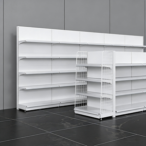 Présentoir d'étagères de vente au détail en métal fer robuste personnalisé Étagères de support de gondole de supermarché - Product Image 4