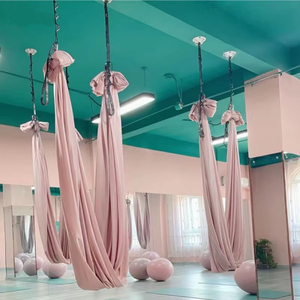Ensemble de hamac de <span class=keywords><strong>yoga</strong></span> <span class=keywords><strong>aérien</strong></span> de haute qualité avec logo, balançoire à corde aérienne d'intérieur, adapté au Pilates - Product Image 1