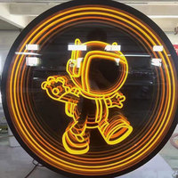 Enseigne au néon Infinity Mirror 3D pour publicité de magasin