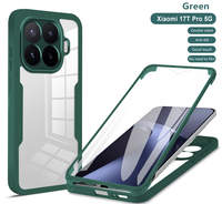 Étui de protection intégral à 360 degrés pour téléphone Xioami MI 17T Pro/MI 17T, transparent en TPU + acrylique + PET, avec protection d'écran avant