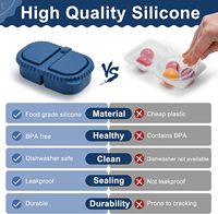 Boîtes à lunch pliables Contenants à collation réutilisables en silicone Sans BPA Silicone de qualité alimentaire Boîtes à lunch bento pour enfants