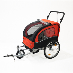 รถพ่วงจักรยานพับได้ รถเข็นเด็ก ล้อ 20 นิ้ว พร้อมแถบสะท้อนแสง โครงโลหะ รับน้ำหนักได้ 80 กก. รถพ่วงจักรยานสำหรับเด็กขนาดใหญ่ - Product Image 5