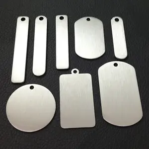 wholesale custom logo stainless steel metal key chains blank key chain metal plaques laser cut with logo