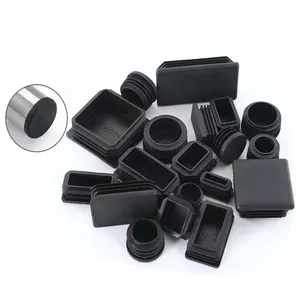 Hole Plug 1/2inch 1inch 2inch 3inch Round Square Black White Plastic Tube End Cap Plug Pipe Inserts Plug For For Furniture Chair Foot