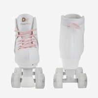 Patins à roulettes ajustables à 4 roues pour enfants, patins à roulettes blancs à double roues pour enfants