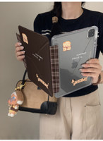 Étui de protection élégant Love Bread Dog pour iPad 11e génération, Air 7/6, anti-chute, Pro 12,9 pouces