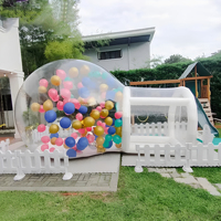 Dôme gonflable portable pour fêtes de jardin, décorations, extérieur, avec ballons, tente de saut pour enfants, château gonflable