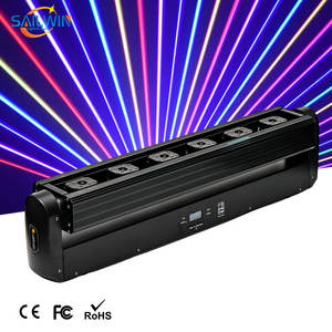 Contrôle sonore professionnel Dj lumière Laser 6 <span class=keywords><strong>yeux</strong></span> 2R2G2B faisceau tête mobile barre Disco effet Laser montre éclairage de scène - Product Image 3