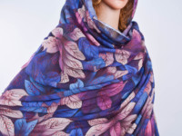 Tissu imprimé floral numérique personnalisé en poly ratti/voile suisse/japonais avec strass, pour Toub soudanais, Dirac somalien
