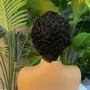 <span class=keywords><strong>Perruque</strong></span> Courte Pixie en Cheveux Humains, Coupe Bob avec Lace Frontale 13x4, <span class=keywords><strong>Perruque</strong></span> Brésilienne Pixie Bouclée en Cheveux Humains <span class=keywords><strong>Pas</strong></span> Chère pour Femmes - Product Image 5