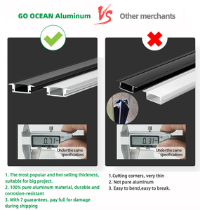 Aluminium <strong>Profile</strong> for Led Lighting Strip 1m 2m 3m Embedded Linear Strip Light Concealed Led <strong>Aluminum</strong> <strong>Profile</strong> Channel - Product Image 2
