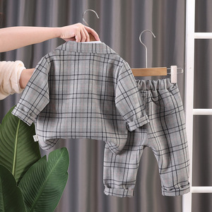 2024 primavera nuovo cappotto vestito da ragazzo 0-5 anni vestito da festa bel coreano bambini a tre pezzi per ragazzi giacca - Product Image 3