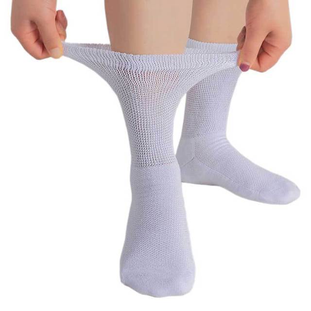 Custom Diabetic Socks Super Soft Cotton Knitted Ankle Socks Cushion Breathable Loose Seamless for Instant Neuropathy