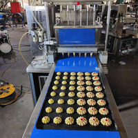 Machine automatique de dépose de biscuits, cupcakes et cookies, machine de fabrication de biscuits fourrés au chocolat, à la fraise, à la myrtille, à l'abricot et à la confiture