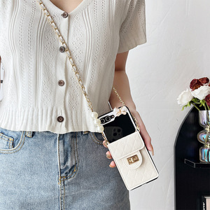 Papillon serrure boucle portefeuille oblique bandoulière pliant lumière luxe téléphone étui pour <span class=keywords><strong>Samsung</strong></span> zflip6 <span class=keywords><strong>zfold4</strong></span> w24 Findn3Flip - Product Image 3