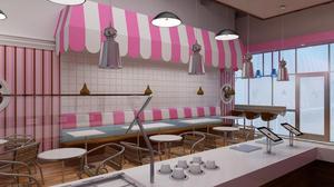 Gelateria Rosa Intenso |   Decorazione per Negozio di Gelato al Dettaglio |   Stile alla Moda per Yogurt Gelato - Product Image 5