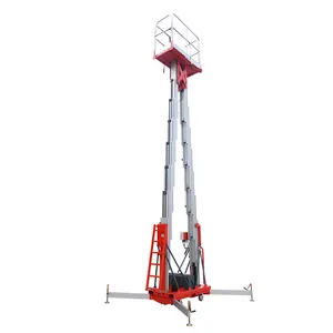 Hydraulische Ladder Lift Mobiele Verticale Dubbele Mast Een Man Lift Platform Voor Verkoop
