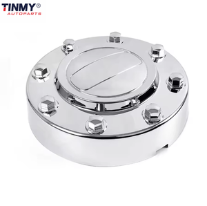 TINMY 71MM <span class=keywords><strong>Enjoliveurs</strong></span> chromés Rouge/Noir en Acier au carbone/Acier inoxydable, Pièces de rechange pour camions et remorques, Enjoliveur central d'essieu à extrémité fermée - Product Image 3