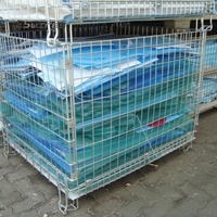 Contenedor Plegable Apilable Galvanizado para Almacenamiento Logístico en Almacén
